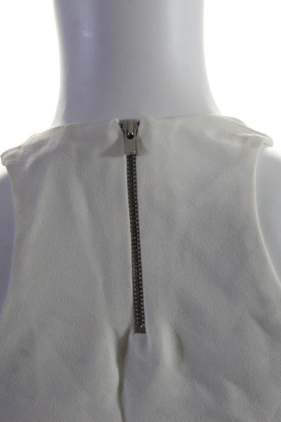 Maje Womens Silk Sequined Sleeveless A Line Dress Silver Ivory Size 1
