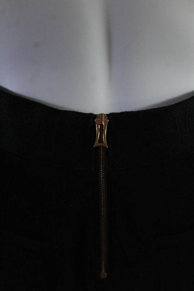 Kit And Ace Womens Back Zipped Elastic Waist High Rise Harem Pants Black Size 4