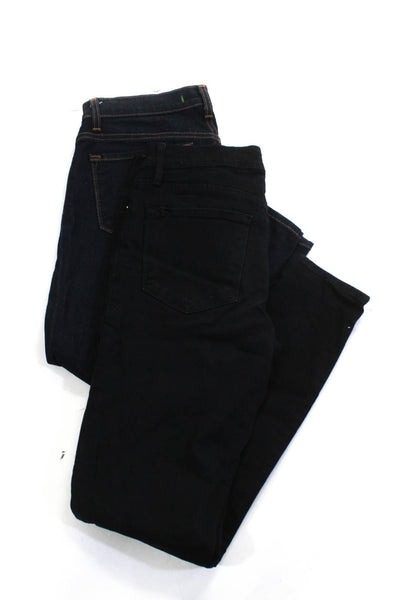 Frame Denim J Brand Womens Skinny Jeans Pants Black Size 27 30 Lot 2