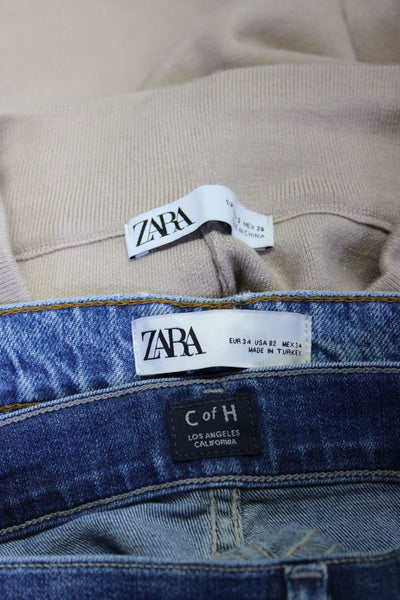 Zara Citizens Of Humanity Womens Pants Jeans Brown Blue Size Small 2 26 Lot 3