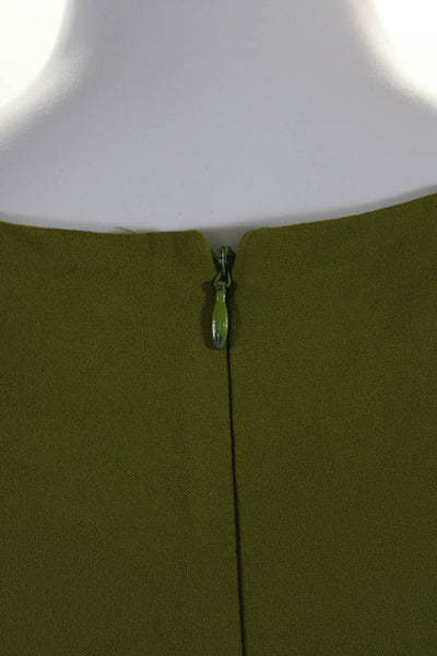 Michael Michael Kors Womens Jersey Knit Knotted Zip Up Sheath Dress Green Size 4