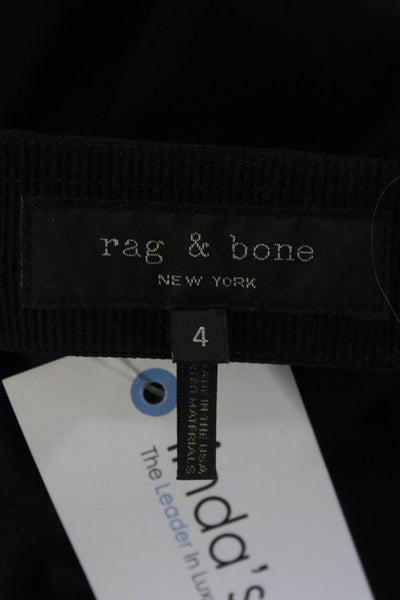 Rag & Bone Women's Zip Closure Straight Leg Dress Pant Navy Blue Size 4