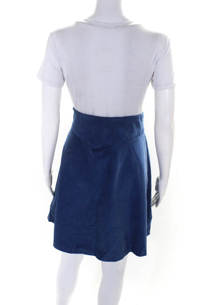 Cass Guy Women's Unlined Corduroy A-line Skirt Blue Size M