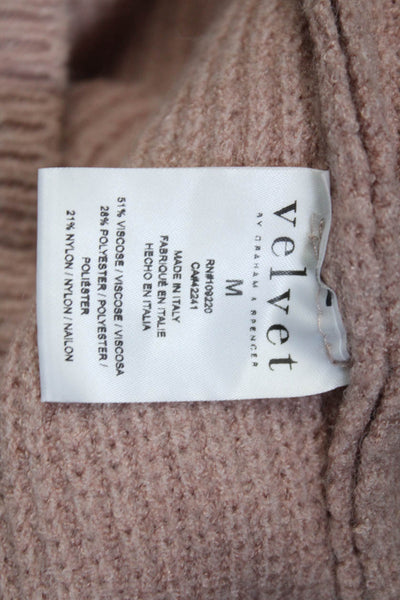 Velvet by Graham & Spencer Womens Pullover Crew Neck Sweater Nude Size Medium