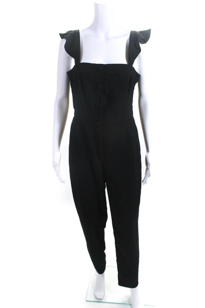 Cupcakes And Cashmere Womens Sleeveless Square Neck Jumpsuit Black Size 4