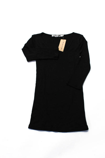 Michael Stars Women's V-Neck Long Sleeves Blouse Black One Size Lot 4