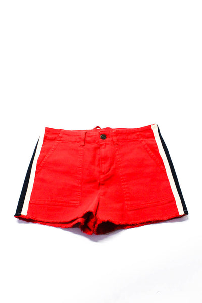 Pam & Gela Women's Flat Front Pockets Casual Short Red Size 28 Lot 2