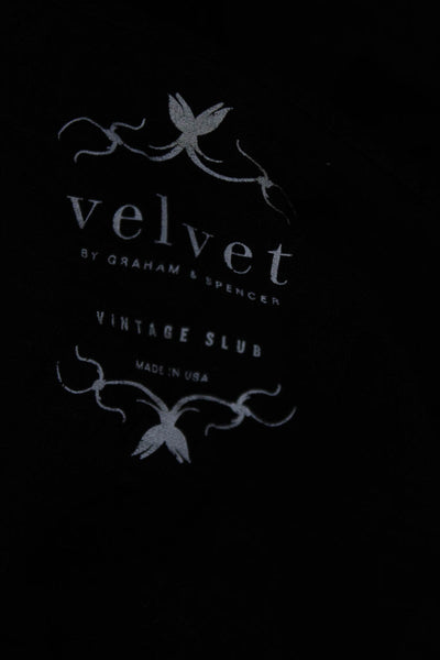 Velvet by Graham & Spencer Womens Puff Short Sleeved T Shirt Dress Black Size M