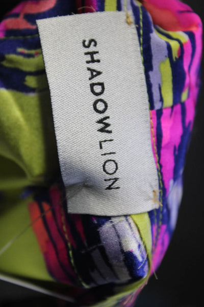 Shadow Lion Women's Abstract Print Tie Waist Pants Multicolor Size M