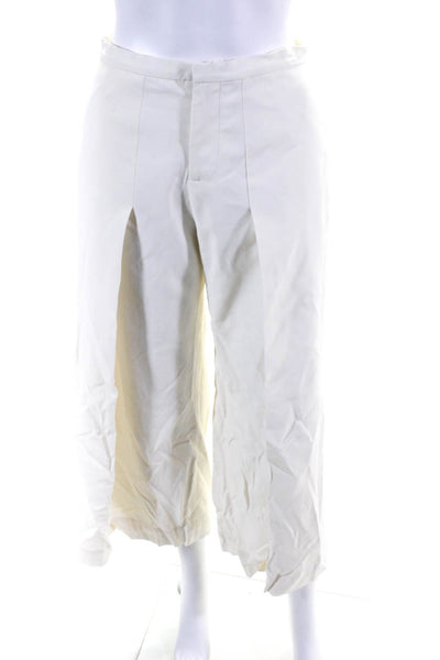 Alexis Women's High Rise Pleated Wide Leg Trousers White Size XS