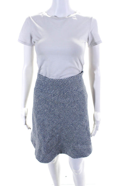Cass Guy Women's Lined Tweed A-line Skirt Blue Size S/M