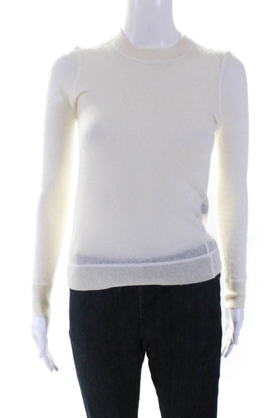 Rag & Bone Women's Cashmere Long Sleeve Knit Top Cream Size S