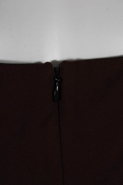 Rag & Bone Women's Zip Closure Stripe Straight Leg Dress Pant Burgundy Size 4