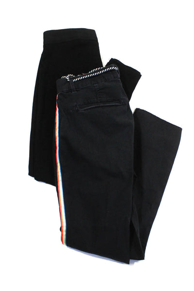 Sundry Women's Flat Front Straight Leg Pocket Pant Black Size 26 Lot 2