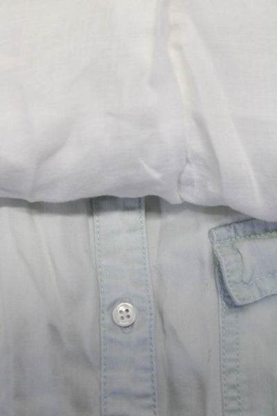 Soft Joie Zara Woman Womens Long Sleeve Shirts Blouses Blue White Size S Lot 2