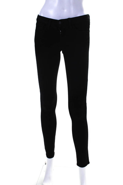 L'Agence Womens Chantal Low Rise Skinny Jeans Pants Black Size 24