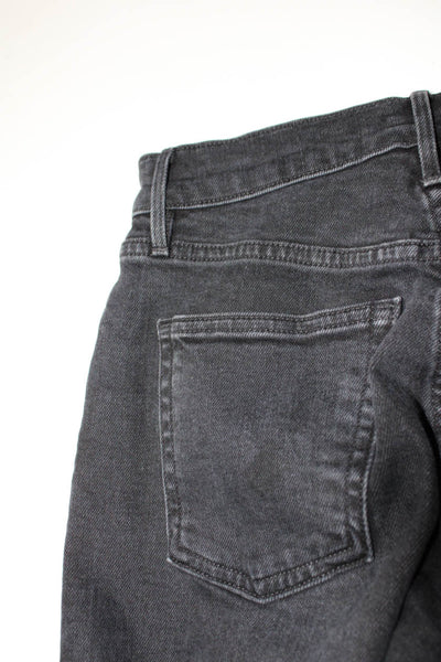3x1 NYC Womens Zipper Fly Mid Rise Skinny Cropped Jeans Gray Denim Size 24