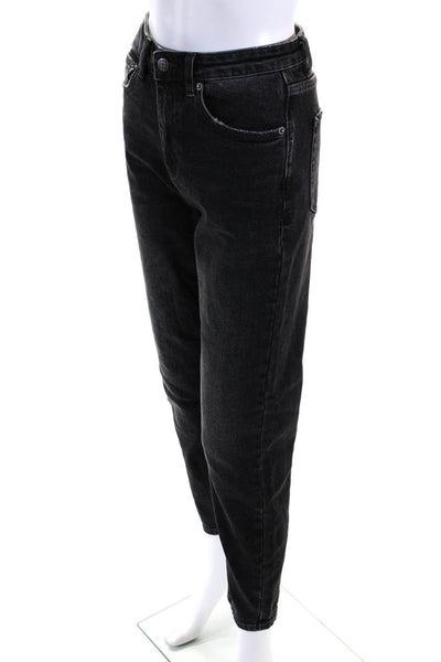 Ksubi Womens Zipper Fly High Rise Slim Straight Jeans Gray Denim Size 24
