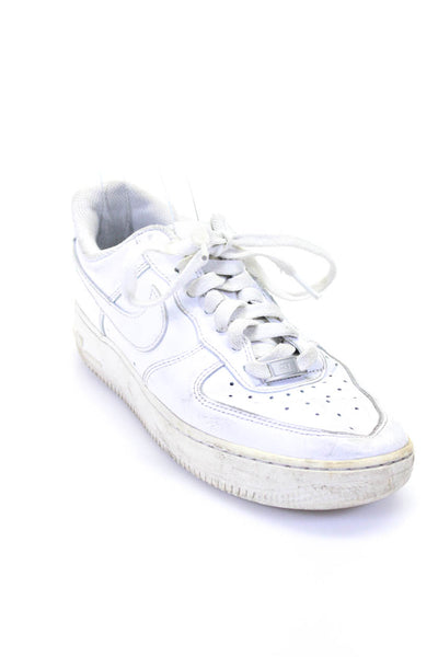 Nike Womens Lace Up Low Top Air Force 1 Sneakers White Leather Size 8.5