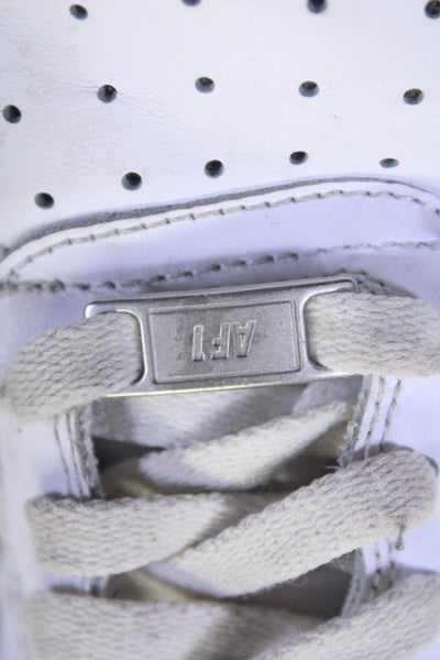 Nike Womens Lace Up Air Force 1 Low Top Sneakers White Leather Size 8.5