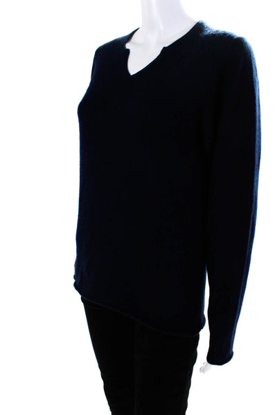 Marcel et Marcel Womens Navy Cashmere V-Neck Pullover Sweater Top Size S