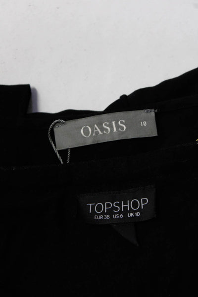 Topshop Oasis Womens Blouses Tops Black Size 10 6 Lot 2