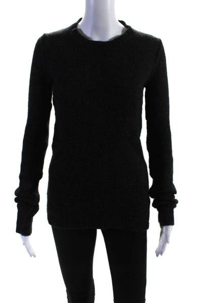 Isabel Marant Etoile Womens Wool Blend Round Neck Pullover Sweater Black Size 34
