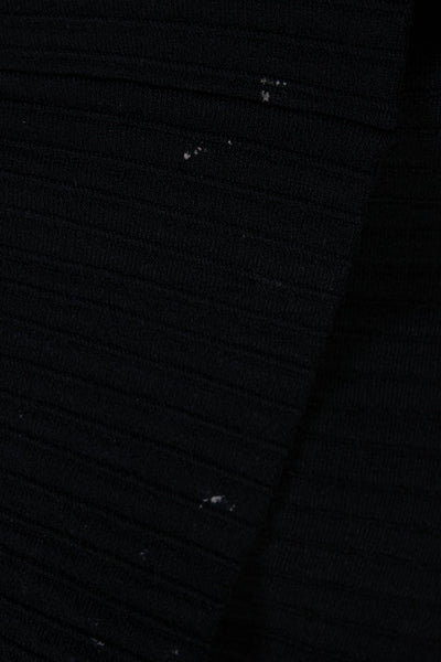 Vena Cava Womens Ribbed Knit Drop Waist Mini Flare Skirt Black Size Extra Small