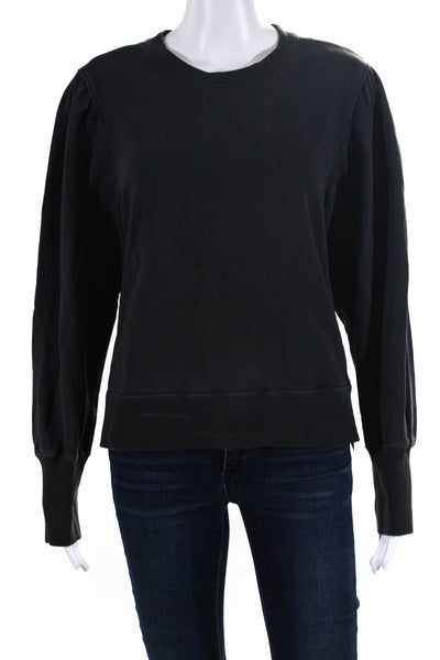 Unsubscribed Womens Cotton Long Sleeve Pullover Sweatshirt Black Size L