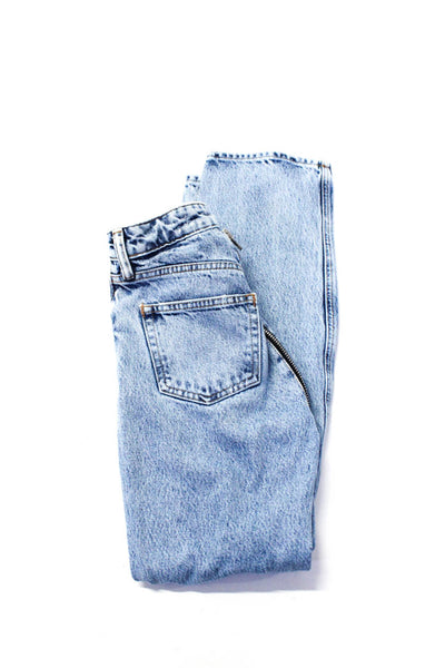 Alexander Wang Womens Cotton 5 Pocket High-Rise Straight Leg Jeans Blue Size 25