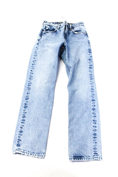 Alexander Wang Womens Cotton 5 Pocket High-Rise Straight Leg Jeans Blue Size 25