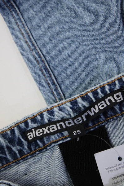 Alexander Wang Womens Cotton 5 Pocket High-Rise Straight Leg Jeans Blue Size 25