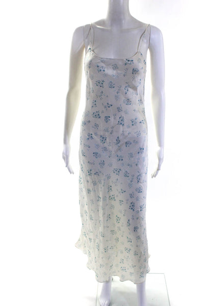 Zara Womens Floral Print Round Neck Maxi Cami Slip Dress White Size S Lot 2