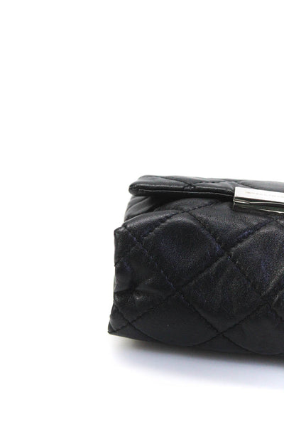 Stella McCartney Womens Leather Quilted 2 Way Chain Strap Crossbody Handbag Blac