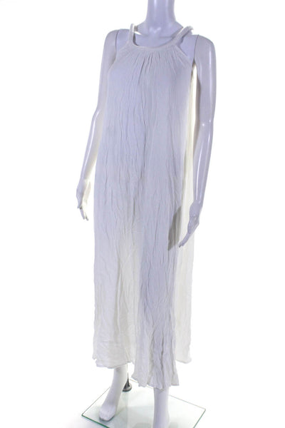 Tularosa Womens Textured Roped High Neck Long Unlined Sundress White Size XS
