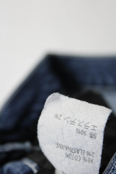 3x1 NYC Womens Medium Wash Zipper Fly High Rise Cropped Jeans Blue Denim Size 24