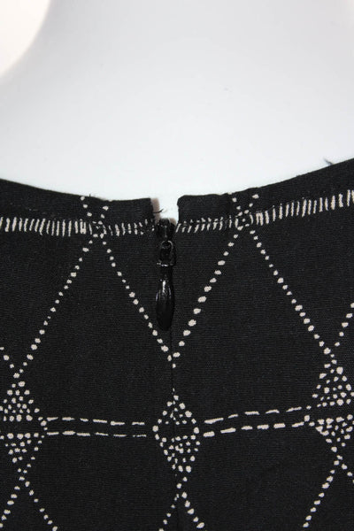 Madewell Womens Geometric Print Scoop Neck Sleeveless Jumpsuit Black White XS