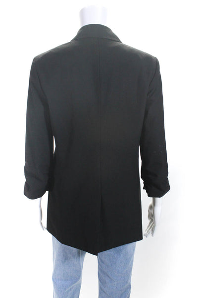 Michael Michael Kors Women's Scrunch Sleeve One-Button Blazer Black Size 6