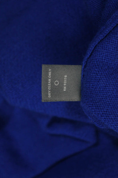 Neiman Marcus Womens Cashmere Knit Long Sleeve Sweater Top Cobalt Blue Size XS