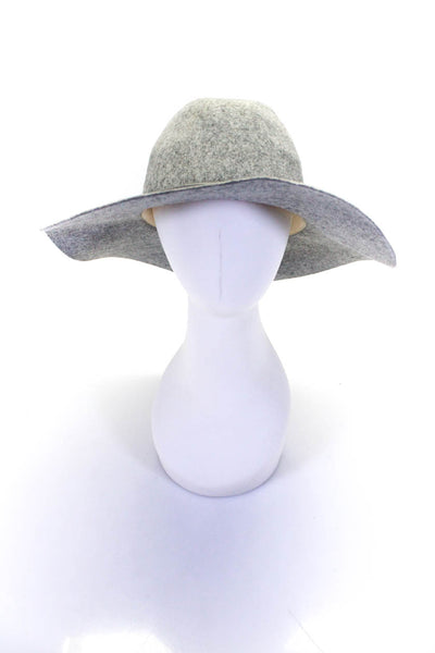 Echo Women's Wool Adjustable Leather Trim Fedora Hat Gray Size O/S