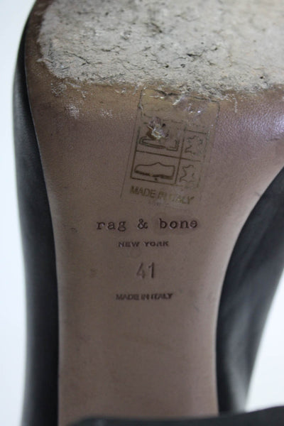 Rag & Bone Women's Round Toe Block Heels Ankle Boot Black Size 11