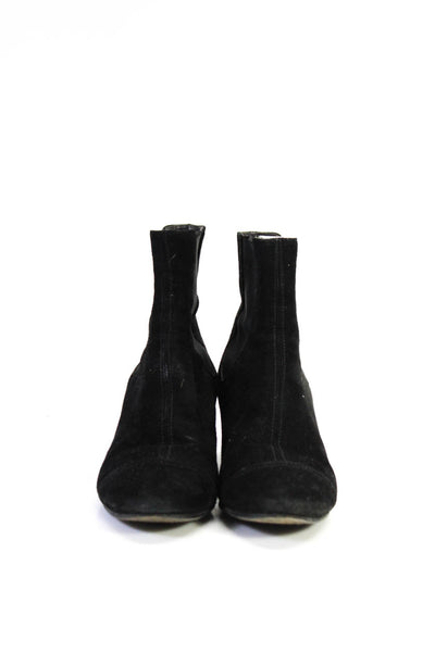 Isabel Marant Womens Suede Pointed Toe Pull On Ankle Boots Black Size 36 6