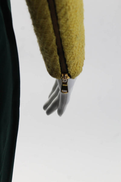Zara Womens Slim Leg Pants Tweed Jacket Yellow Green Size Small Lot 2