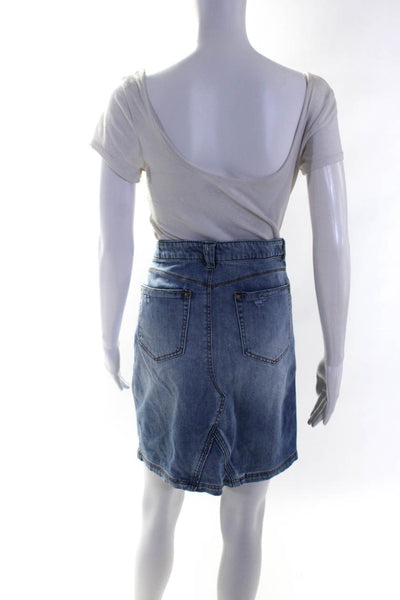 Wit & Wisdom Womens Cotton Denim Five Pocket Mini Skirt Blue Sie 8 10 Lot 2