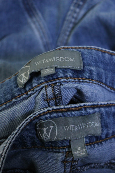 Wit & Wisdom Womens Cotton Denim Five Pocket Mini Skirt Blue Sie 8 10 Lot 2