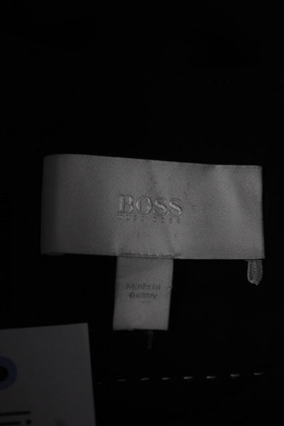 Boss Hugo Boss Womens Gold Tone Hardware Snap Closure Lined Jacket Black Size 10