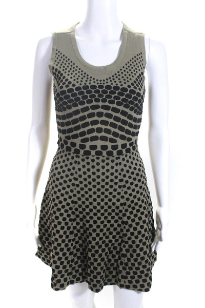 Artelier Nicole Miller Women's Sleeveless Bodycon Mini Dress Polka Dot Size P