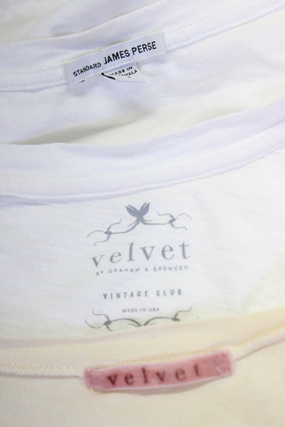 Velvet Women's Round Neck Long Sleeves Blouse Beige Size S Lot 6