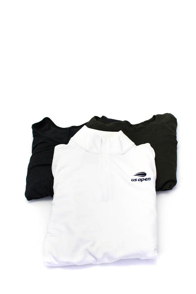 Peter Millar Men Collar Long Sleeves Sweatshirt White Size L Lot 3