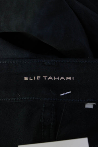 Elie Tahari Womens Blue Mesh Trim Low Rise Skinny Leg Azella Pants Size 31